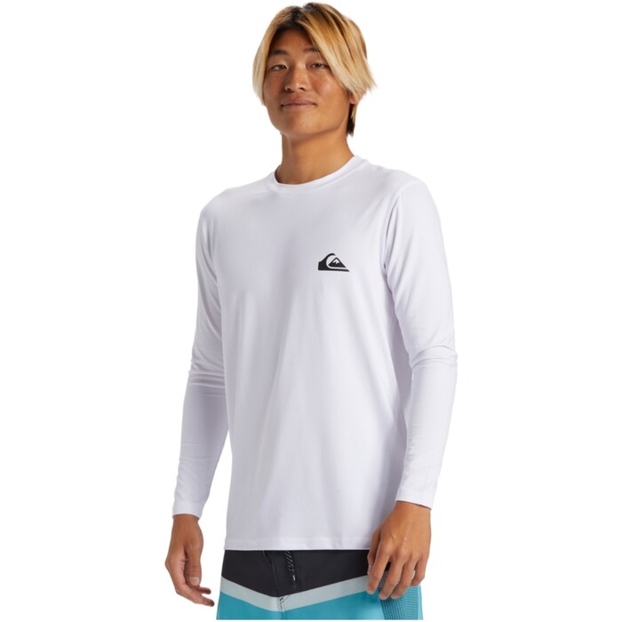 2024 Quiksilver Hombres Camiseta De Manga Larga Everyday Surf AQYWR03154 - White